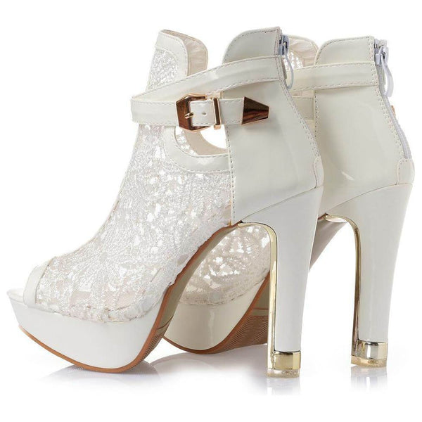 The "Celeste" Lace High Heel Pumps - Multiple Colors Luke + Larry 