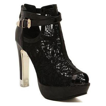 The "Celeste" Lace High Heel Pumps - Multiple Colors Luke + Larry Black EU 35 / US 5 