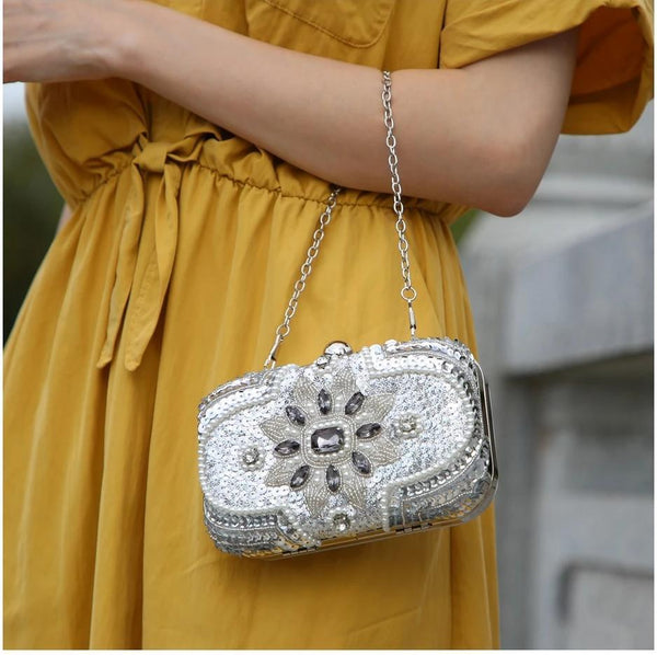 The "Isabella" Beaded Handbag Clutch - Multiple Colors Luke + Larry 