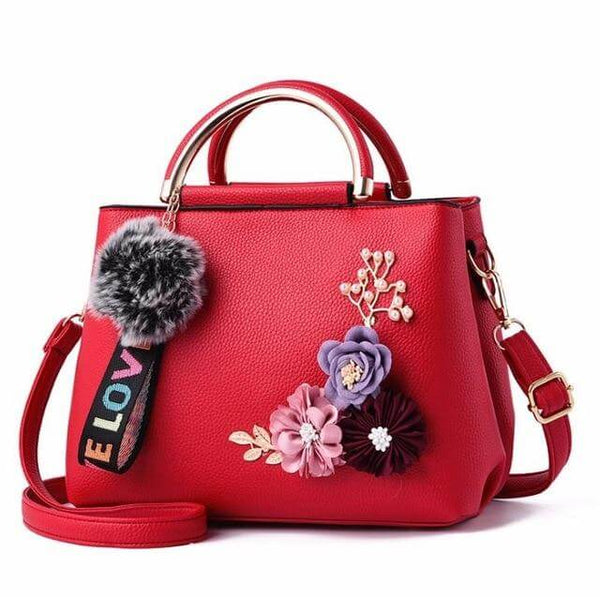 The "Darcey" Tassel Handbag Purse - Multiple Colors Luke + Larry Red 