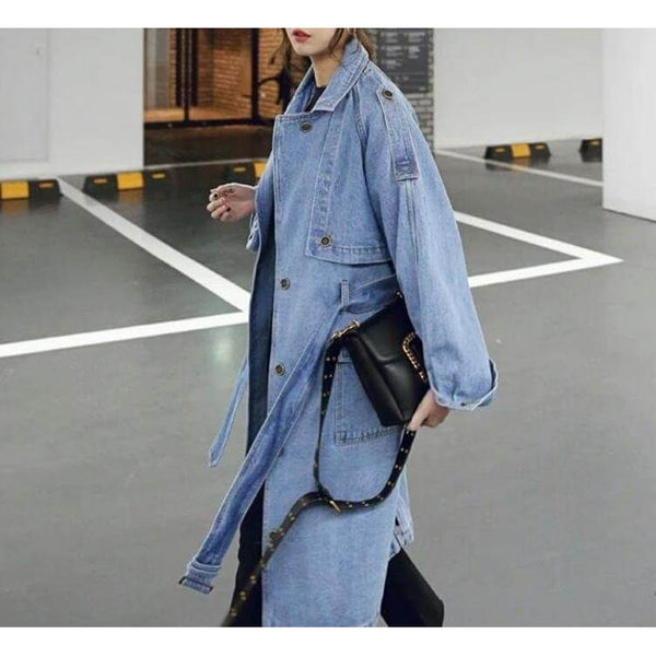 The "Alexa" Denim Trench Coat Luke + Larry 